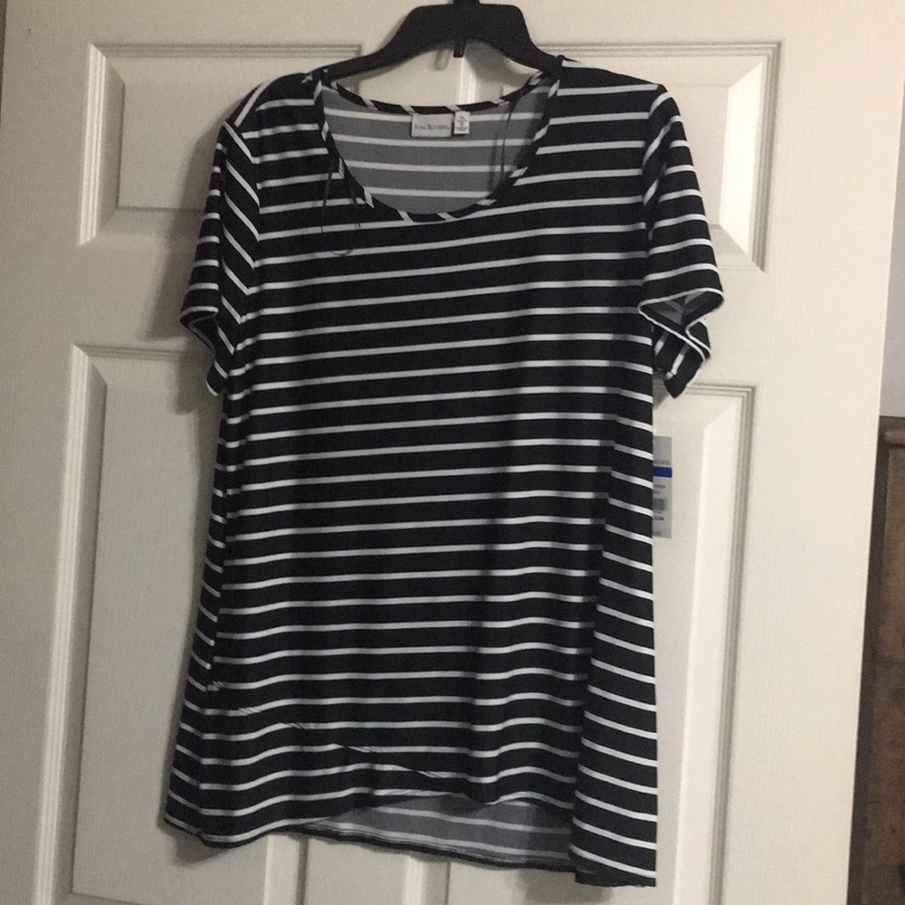 Kim Rogers striped shirt